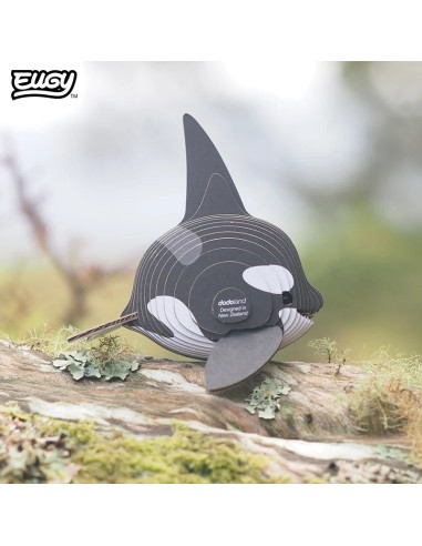 Figura 3D Eugy Orca | Puzle de Cartón Ecológico y Educativo