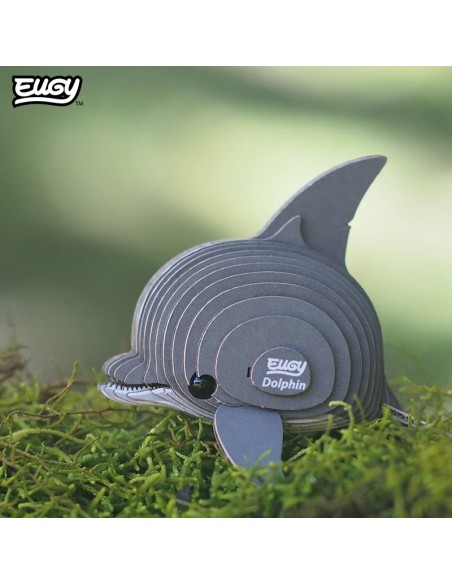 Figura 3D Eugy Dofí | Puzle de Cartó Ecològic i Educatiu