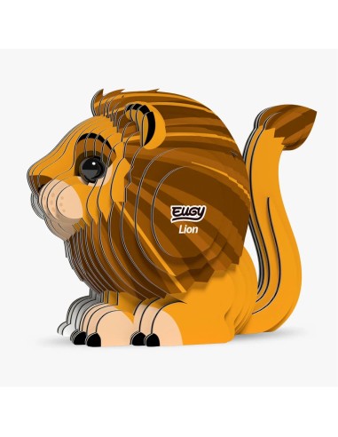 Figura 3D Eugy León | Puzle de Cartón Ecológico y Educativo