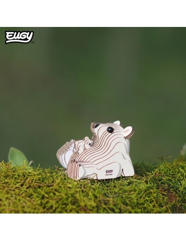 Figura 3D Eugy Oso Polar | Puzle de Cartón Ecológico y Educativo