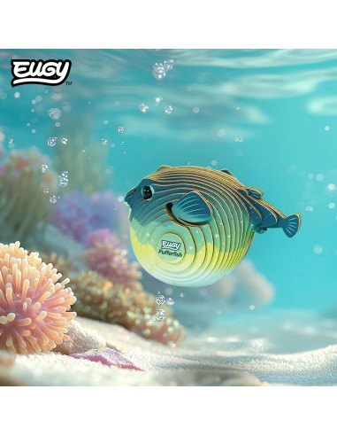 Figura 3D Eugy Peix Globus | Puzle de Cartó Ecològic i Educatiu