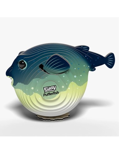 Figura 3D Eugy Pez Globo | Puzle de Cartón Ecológico y Educativo