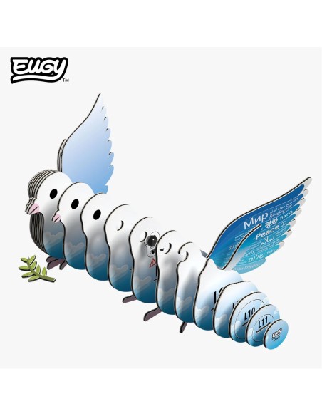 Figura 3D Eugy Colom | Puzle de Cartó Ecològic i Educatiu