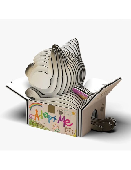 Puzle 3D Eugy Gata Mocha | Comprar Regalo Ecológico Niños