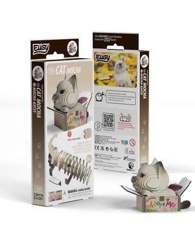 Puzle 3D Eugy Gata Mocha | Comprar Regalo Ecológico Niños
